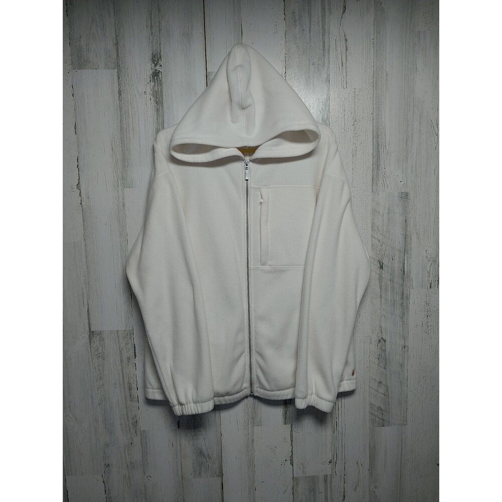 Livi Size 14/16 Cream Full Zip Fleece Hooded